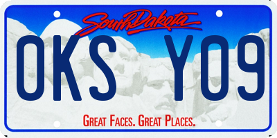 SD license plate 0KSY09