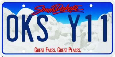 SD license plate 0KSY11