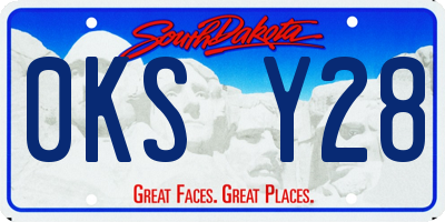 SD license plate 0KSY28