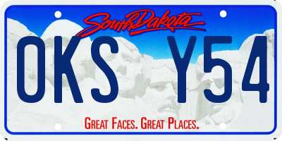 SD license plate 0KSY54