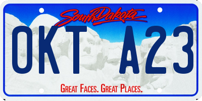 SD license plate 0KTA23