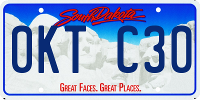 SD license plate 0KTC30