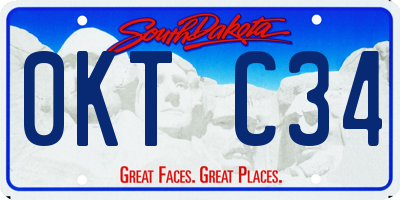 SD license plate 0KTC34