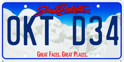 SD license plate 0KTD34