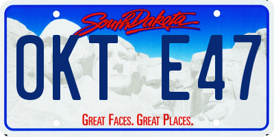 SD license plate 0KTE47