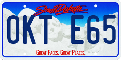 SD license plate 0KTE65