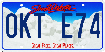 SD license plate 0KTE74