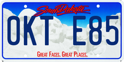 SD license plate 0KTE85