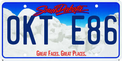 SD license plate 0KTE86