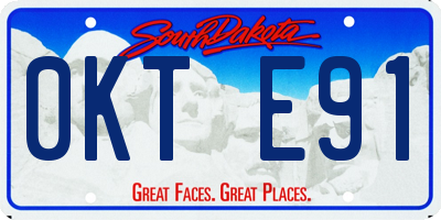 SD license plate 0KTE91
