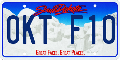 SD license plate 0KTF10