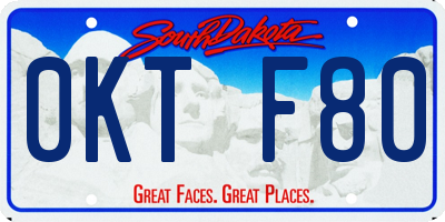 SD license plate 0KTF80