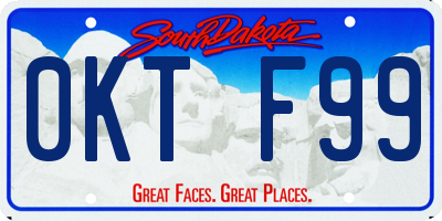 SD license plate 0KTF99