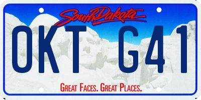 SD license plate 0KTG41