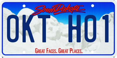 SD license plate 0KTH01