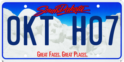 SD license plate 0KTH07