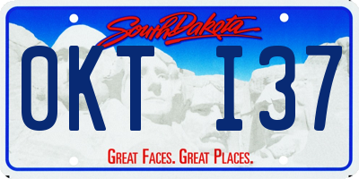 SD license plate 0KTI37