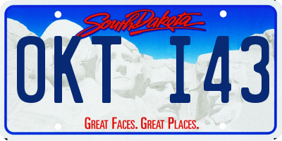 SD license plate 0KTI43