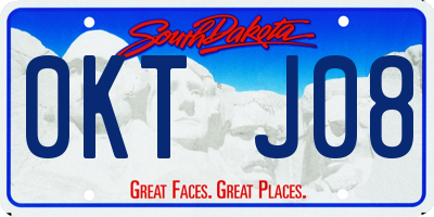SD license plate 0KTJ08