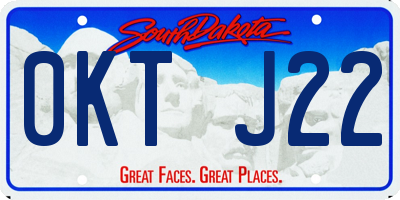 SD license plate 0KTJ22