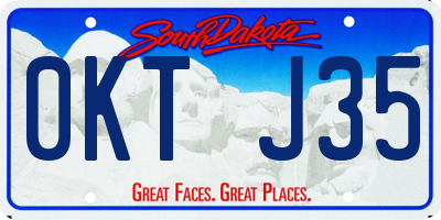 SD license plate 0KTJ35