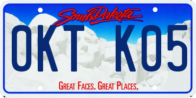 SD license plate 0KTK05