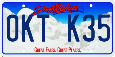SD license plate 0KTK35