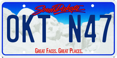 SD license plate 0KTN47