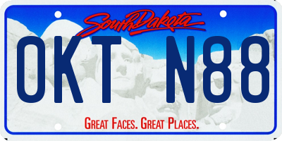 SD license plate 0KTN88