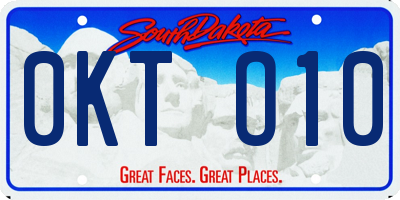 SD license plate 0KTO10