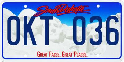 SD license plate 0KTO36