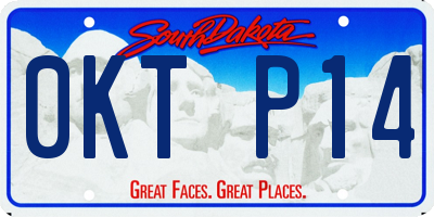 SD license plate 0KTP14