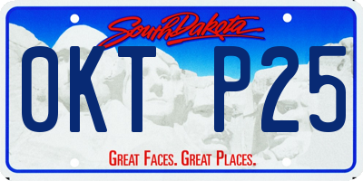 SD license plate 0KTP25