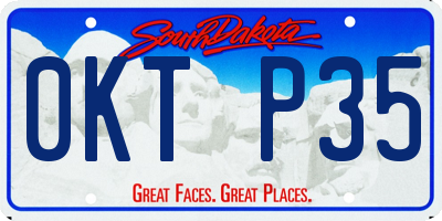 SD license plate 0KTP35