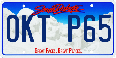 SD license plate 0KTP65