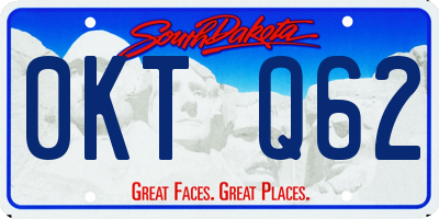 SD license plate 0KTQ62