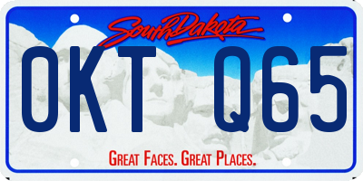 SD license plate 0KTQ65