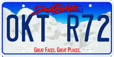 SD license plate 0KTR72