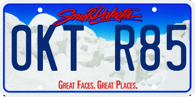 SD license plate 0KTR85