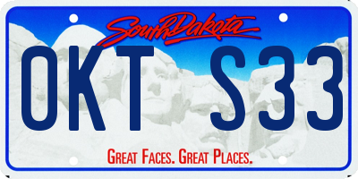 SD license plate 0KTS33