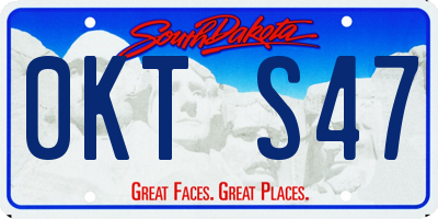 SD license plate 0KTS47