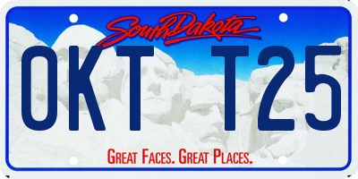 SD license plate 0KTT25