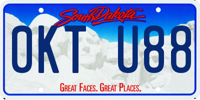 SD license plate 0KTU88