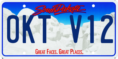 SD license plate 0KTV12