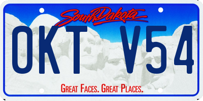 SD license plate 0KTV54