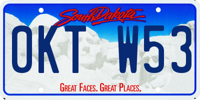 SD license plate 0KTW53