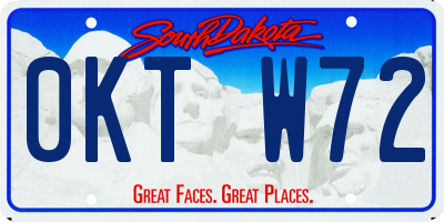 SD license plate 0KTW72