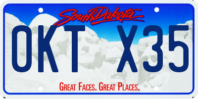 SD license plate 0KTX35