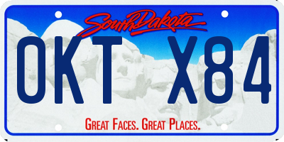 SD license plate 0KTX84