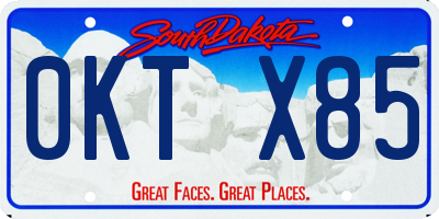 SD license plate 0KTX85